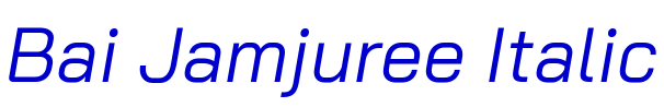 Bai Jamjuree Italic フォント